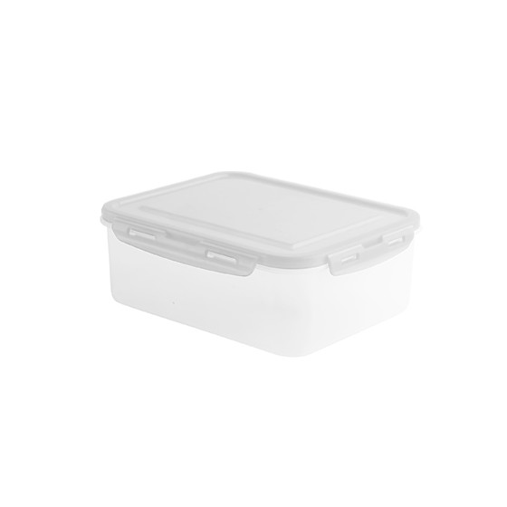Food container- Flat Rectangular Container Clip 300 ml (BPA FREE) White lid